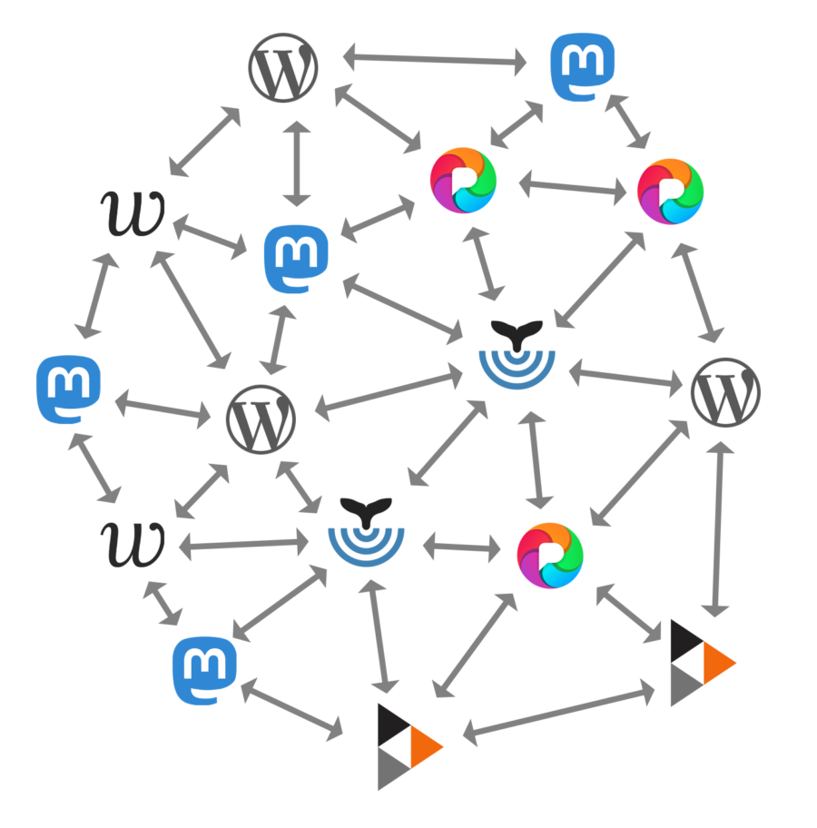 Instances interconnected through the ActivityPub